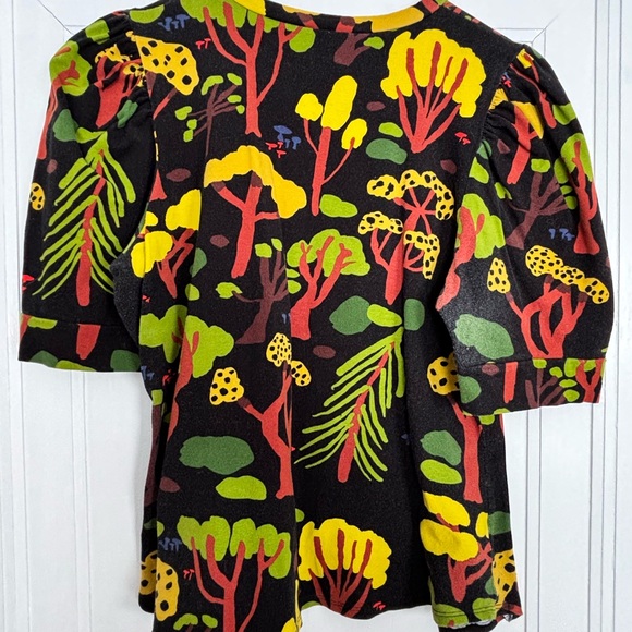 Nooworks Puff Sleeve, Tree Print - Picture 4 of 5